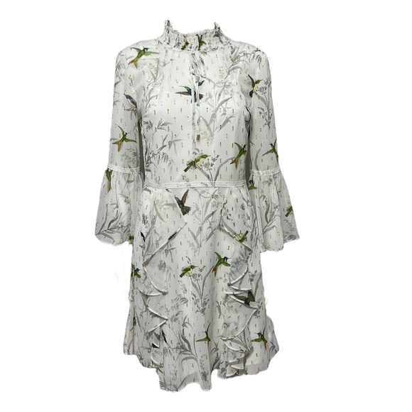 NWT TED BAKER ANDRAY Fortune Layered Ruffle Mint Dress Zs 4 - Picture 3 of 10